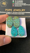 Tibetan Turquoise Gemstone Cabochon Tibetan Turquoise Smooth Oval Shape 22-25 MM 2 Pairs High Quality Jewelry Supply SM23580