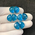 Natural Apatite Doublet & Himalayan Crystal Rose Cut Fancy Cabochon High Quality Loose Gemstone For Jewelry Making 14x10 MM Size 4 Pair SM23816