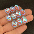 Rainbow Quartz Gemstone Rainbow Quartz Rose Cut Oval Shape Gemstone 14x10 MM 10 Pieces Cabochon High Quality Wholesale gems SM24028
