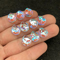 Rainbow Quartz Gemstone Rainbow Quartz Rose Cut Pear Shape Gemstone 12x10 MM 10 Pieces Cabochon High Quality Wholesale gems SM24031