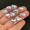 Rainbow Quartz Gemstone Rainbow Quartz Rose Cut Trillion Shape Gemstone 12 MM 10 Pieces Cabochon High Quality Wholesale gems SM24034
