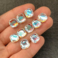 Rainbow Quartz Gemstone Mystic Rainbow Quartz Faceted Cut Cushion Shape Gemstone 10 MM 10 Pieces High Quality Wholesale gems SM24045