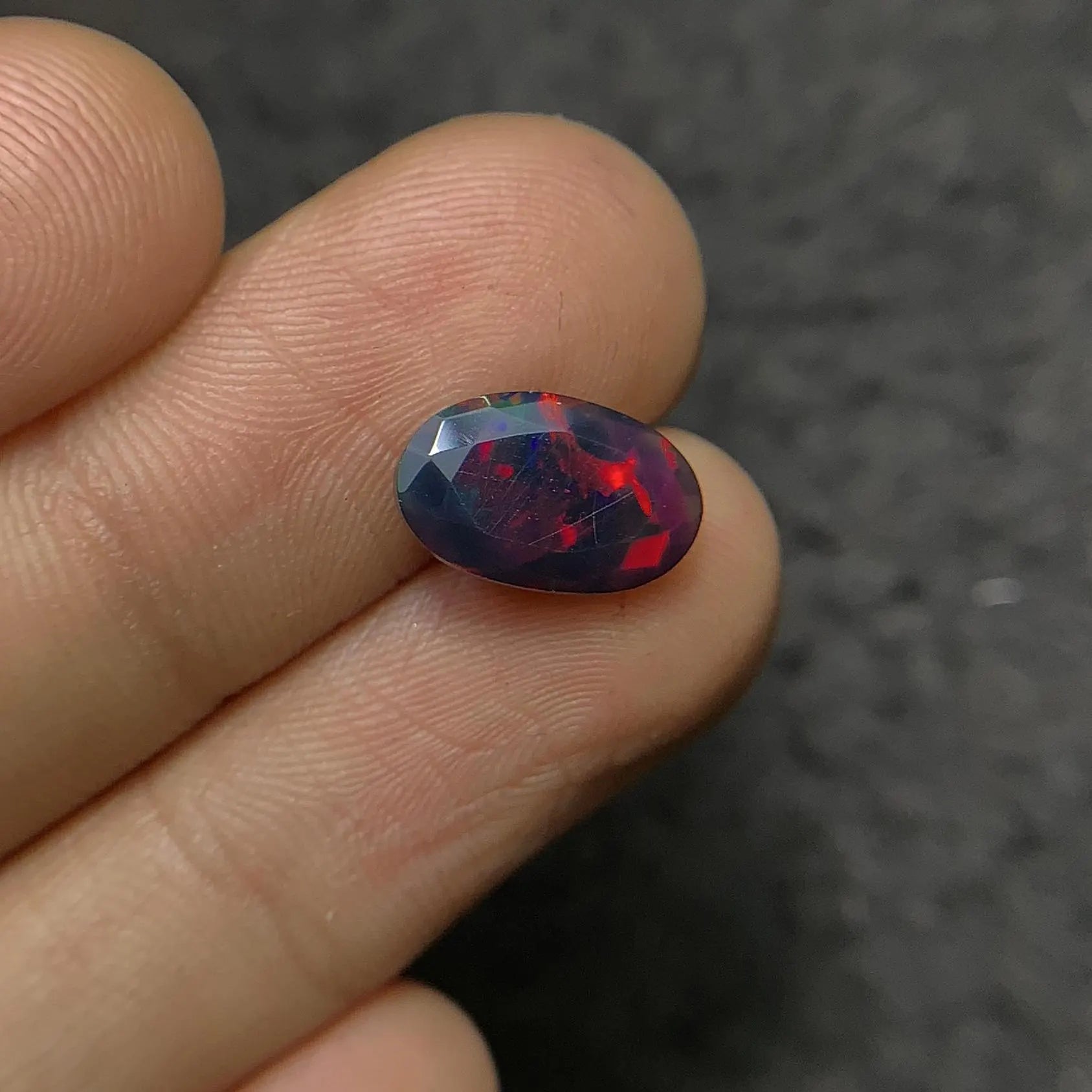 Black Ethiopian Opal Gemstone Black Ethiopian Opal Faceted Cut Black Ethiopian Opal Oval Shape 12x8x5 MM 1 Pcs Jewelry Supply SM24059