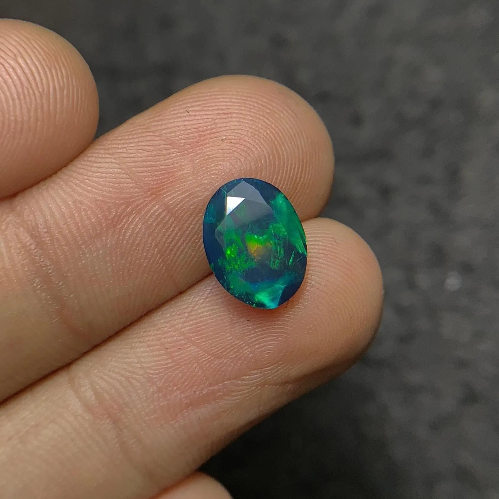 Black Ethiopian Opal Gemstone Black Ethiopian Opal Faceted Cut Black Ethiopian Opal Oval Shape 11x8x5 MM 1 Pcs Jewelry Supply SM24072