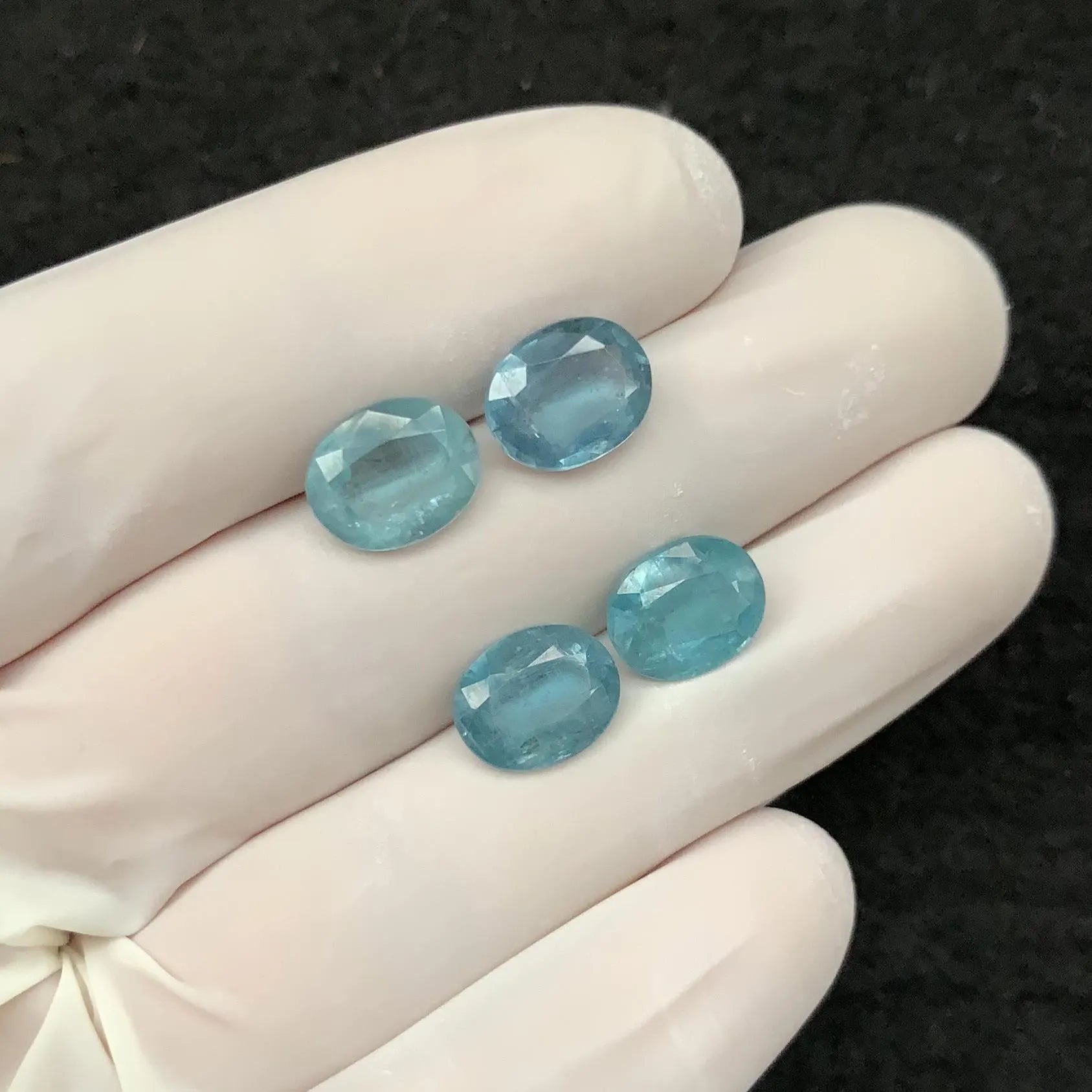 Natural Aqua Kyanite Gemstone Faceted Cut Oval Shape 10x8 MM 4 Pcs Aqua Kyanite High Quality Gemstone Wholesale gems SM24129