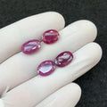 Natural Ruby Gemstone Cuts Ruby Faceted Cut Gemstone Ruby Faceted Cut Oval Shape 10-12 MM 4 Pcs High Quality Gemstone Jewelry Supply SM24152