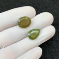 Vesuvianite Gemstone Cuts-Vesuvianite Faceted Cut Gemstone Vesuvianite Faceted Cut Mix 13-15 MM 2 Pcs High Quality Jewelry Supply SM24157