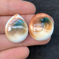 Natural Shiva Eye Gemstone Shiva Eye Smooth Cabochon Mix Shape 25-26 MM 2 Pcs High Quality Gemstone Wholesale gems  SM24222