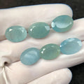 Natural Aquamarine Faceted Cut Oval Shape High Quality Loose Gemstones For Jewelry Making 14x10 MM Size 6 Pcs SM24236