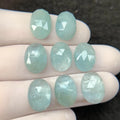 Natural Aquamarine Rose Cut Oval Shape High Quality Loose Gemstones For Jewelry Making 14x10 MM Size 8 Pcs SM24240