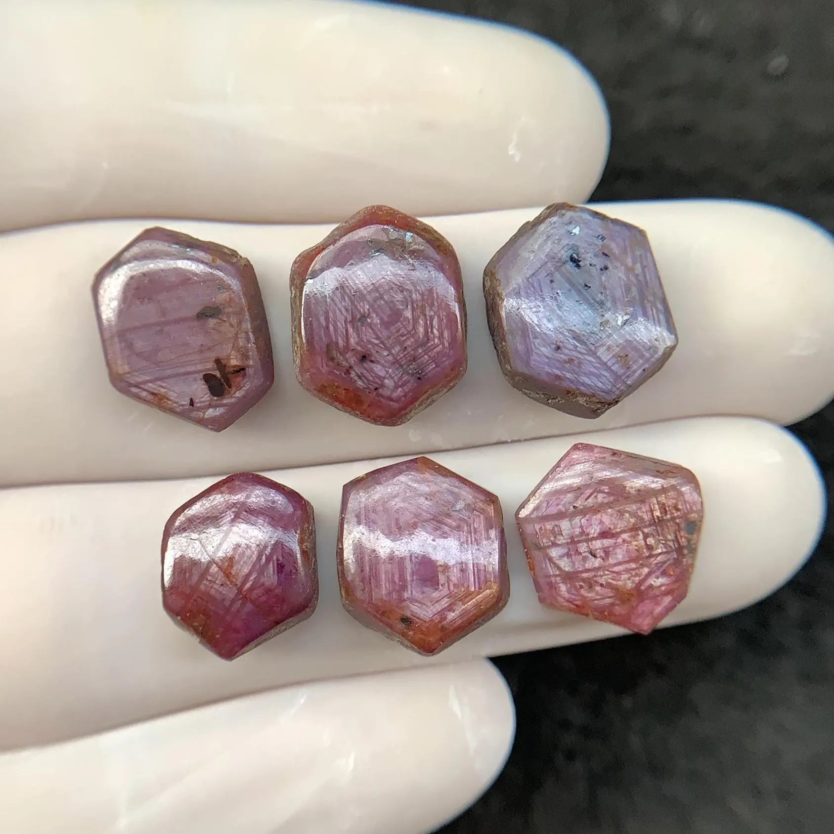 Natural Ruby Smooth Fancy Shape High Quality Cabochons Loose Gemstone For Jewelry Making 11-14 MM Size 6 Pcs SM24243