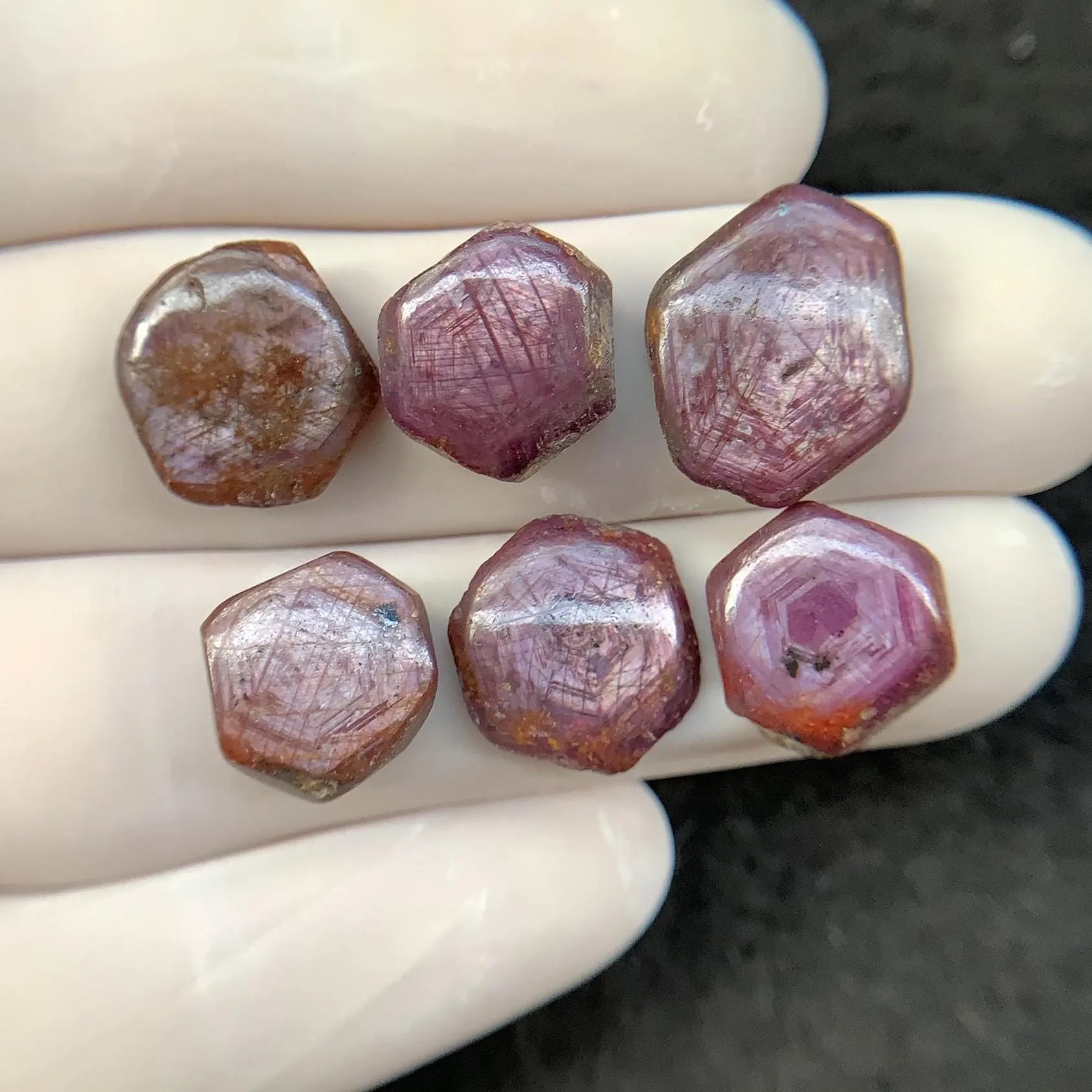 Natural Ruby Smooth Fancy Shape High Quality Cabochons Loose Gemstone For Jewelry Making 12-16 MM Size 6 Pcs SM24245