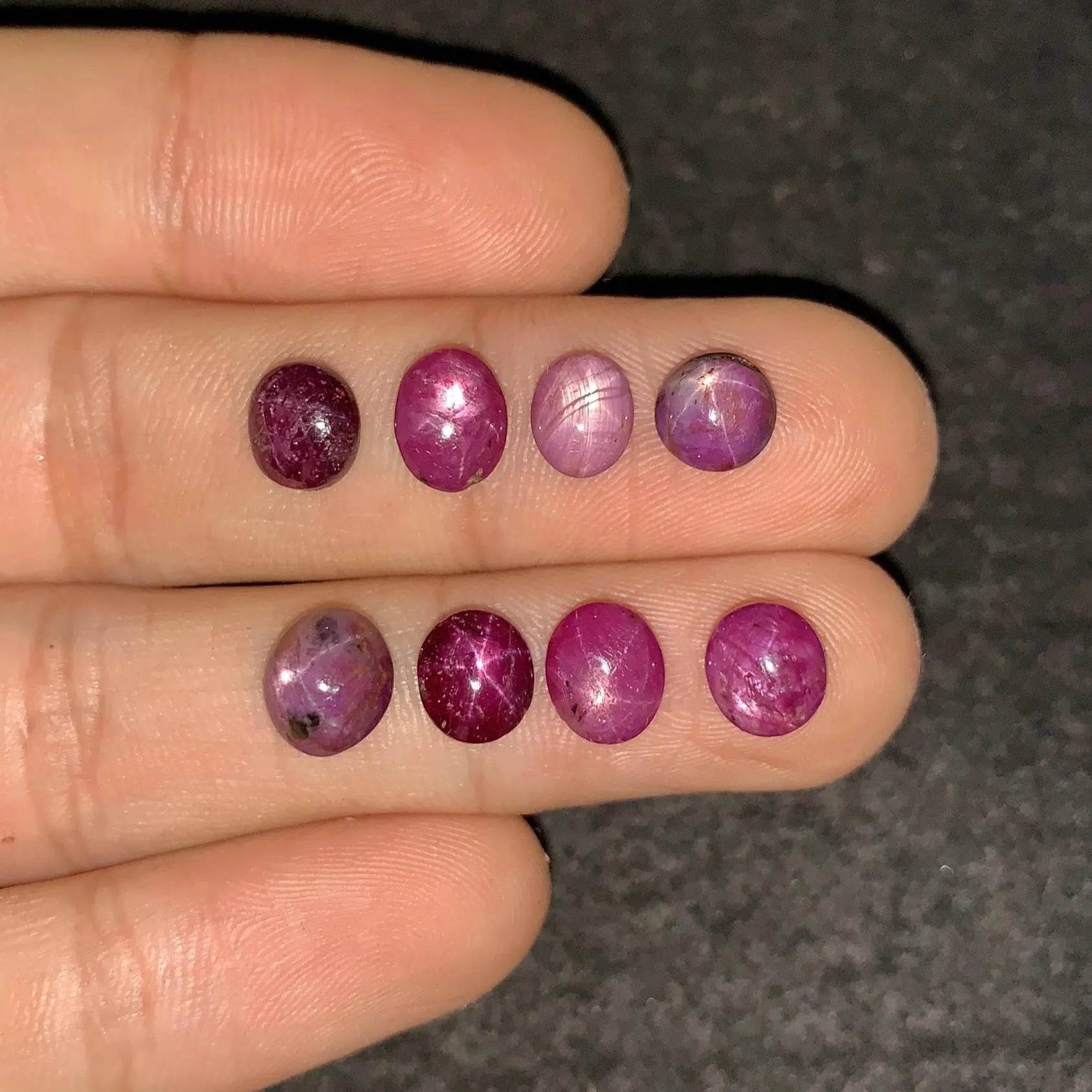 Natural Star Ruby Gemstone Smooth Fancy Shape High Quality Star Ruby Loose Gemstone Cabochon 7-8 MM 8 Pcs Jewelry Supply SM24170