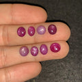 Natural Star Ruby Gemstone Smooth Fancy Shape High Quality Star Ruby Loose Gemstone Cabochon 6-7 MM 8 Pcs Jewelry Supply SM24172