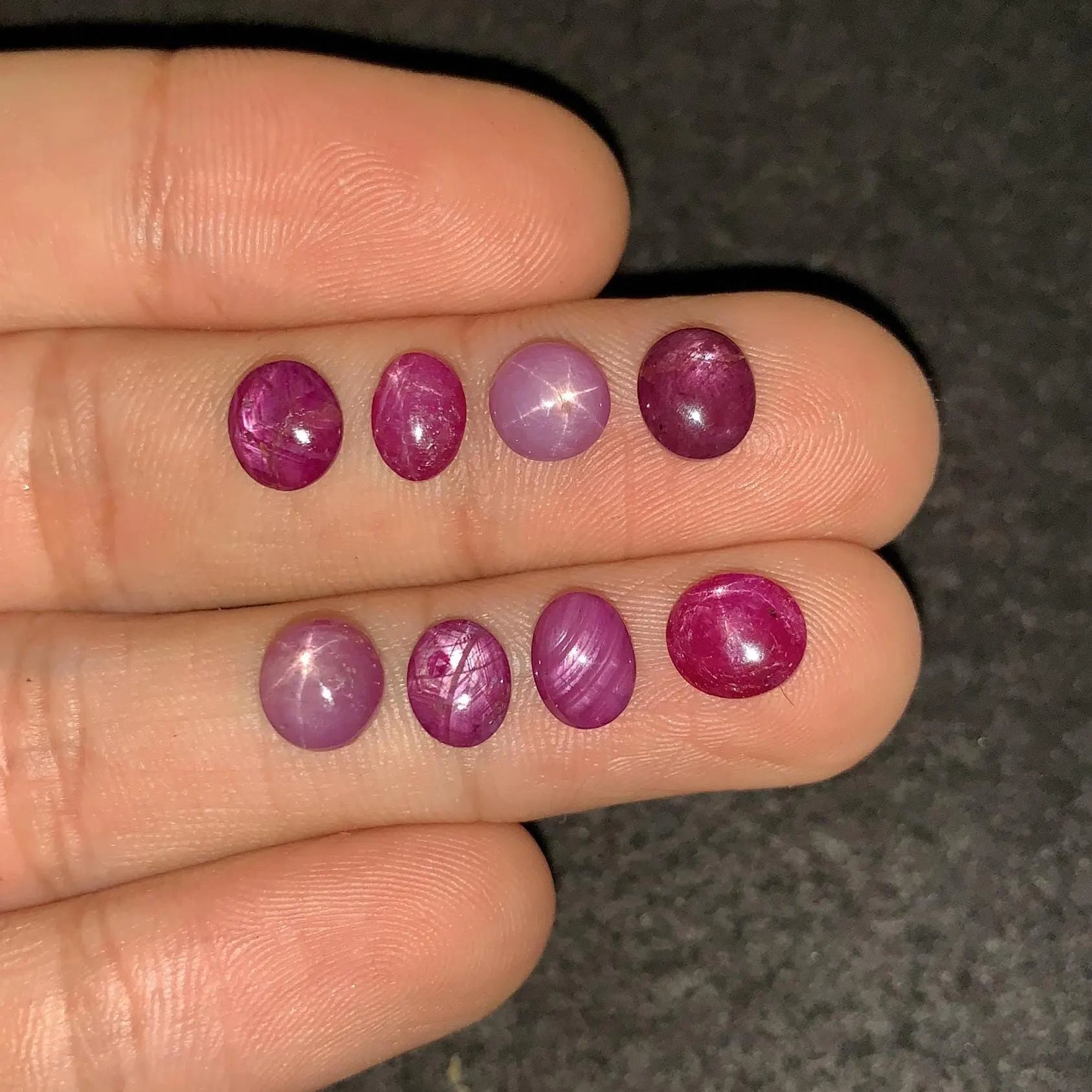 Natural Star Ruby Gemstone Smooth Fancy Shape High Quality Star Ruby Loose Gemstone Cabochon 6-7 MM 8 Pcs Jewelry Supply SM24172