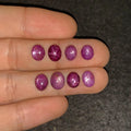Natural Star Ruby Gemstone Smooth Fancy Shape High Quality Star Ruby Loose Gemstone Cabochon 7-8 MM 8 Pcs Jewelry Supply SM24173