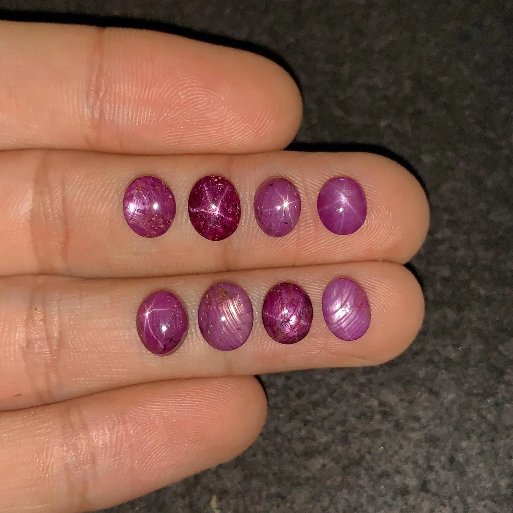 Natural Star Ruby Gemstone Smooth Fancy Shape High Quality Star Ruby Loose Gemstone Cabochon 7-8 MM 8 Pcs Jewelry Supply SM24173