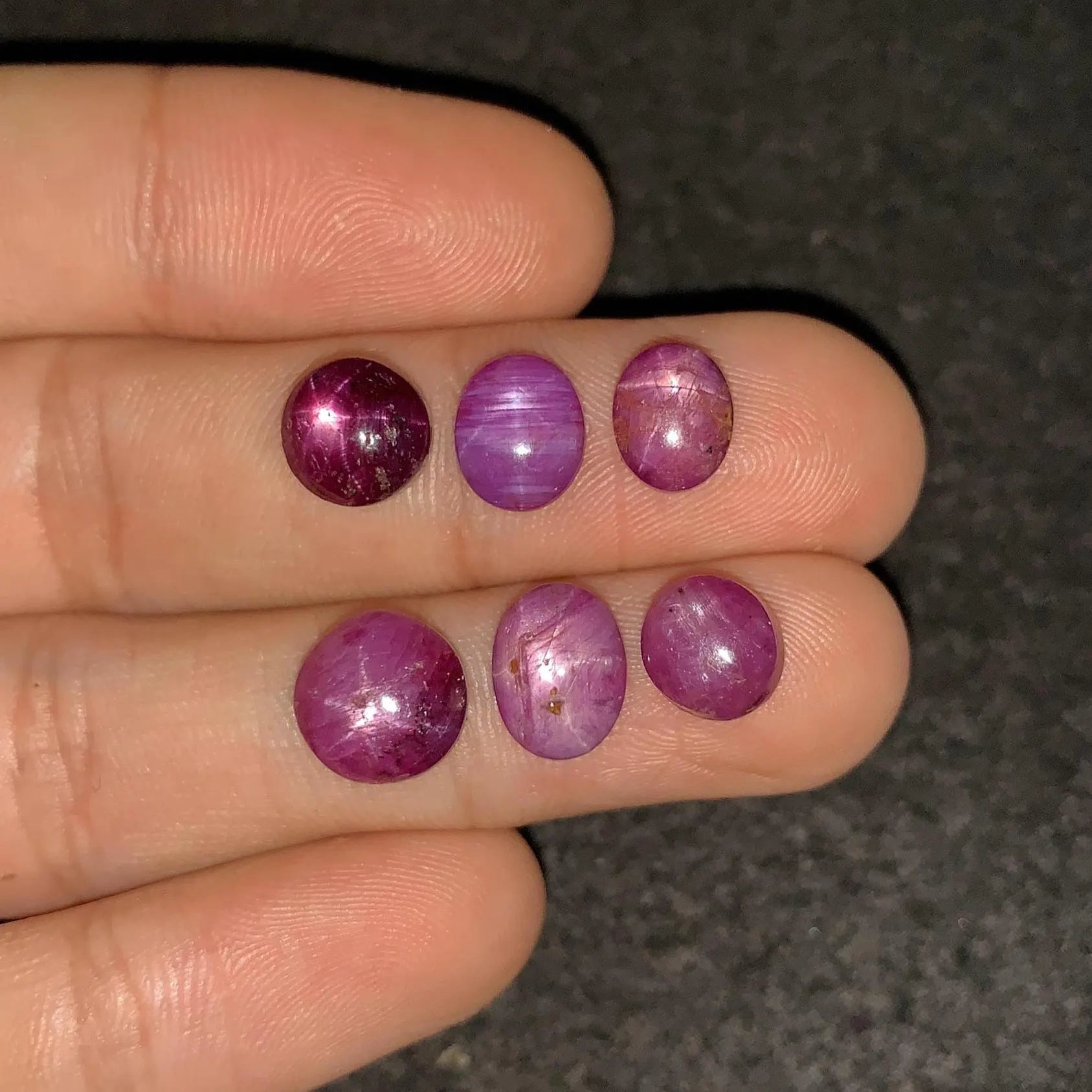 Natural Star Ruby Gemstone Smooth Fancy Shape High Quality Star Ruby Loose Gemstone Cabochon 8-10 MM 6 Pcs Jewelry Supply SM24176