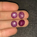 Natural Star Ruby Gemstone Smooth Fancy Shape High Quality Star Ruby Loose Gemstone Cabochon 10-11 MM 4 Pcs Jewelry Supply SM24189