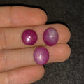 Natural Star Ruby Gemstone Smooth Fancy Shape High Quality Star Ruby Loose Gemstone Cabochon 11-13 MM 3 Pcs Jewelry Supply SM24191