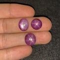 Natural Star Ruby Gemstone Smooth Fancy Shape High Quality Star Ruby Loose Gemstone Cabochon 11-12 MM 3 Pcs Jewelry Supply SM24192