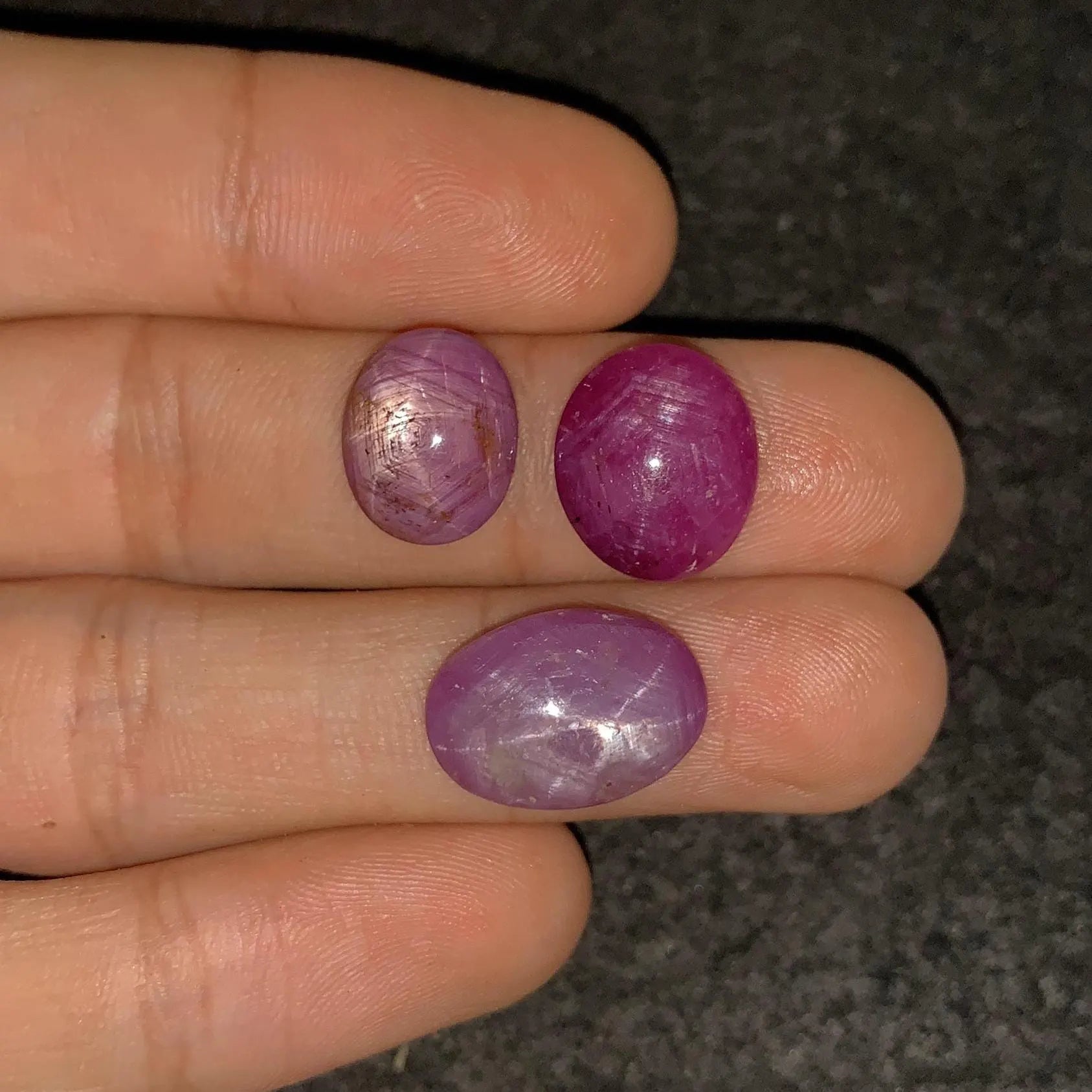 Natural Star Ruby Gemstone Smooth Fancy Shape High Quality Star Ruby Loose Gemstone Cabochon 13-16 MM 3 Pcs Jewelry Supply SM24193