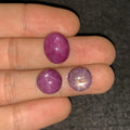 Natural Star Ruby Gemstone Smooth Fancy Shape High Quality Star Ruby Loose Gemstone Cabochon 10-14 MM 3 Pcs Jewelry Supply SM24194