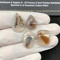 Natural Dendrite Agate Gemstone Cabochon Dendrite Agate Smooth Mix High Quality Loose Gemstone 17-21 MM 4 Pcs Jewelry Supply SM24281