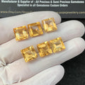Natural Citrine Gemstone Citrine Faceted Cut Cushion Shape Gemstones High Quality Stones 10 MM 6 Pcs Jewelry Supply SM23422