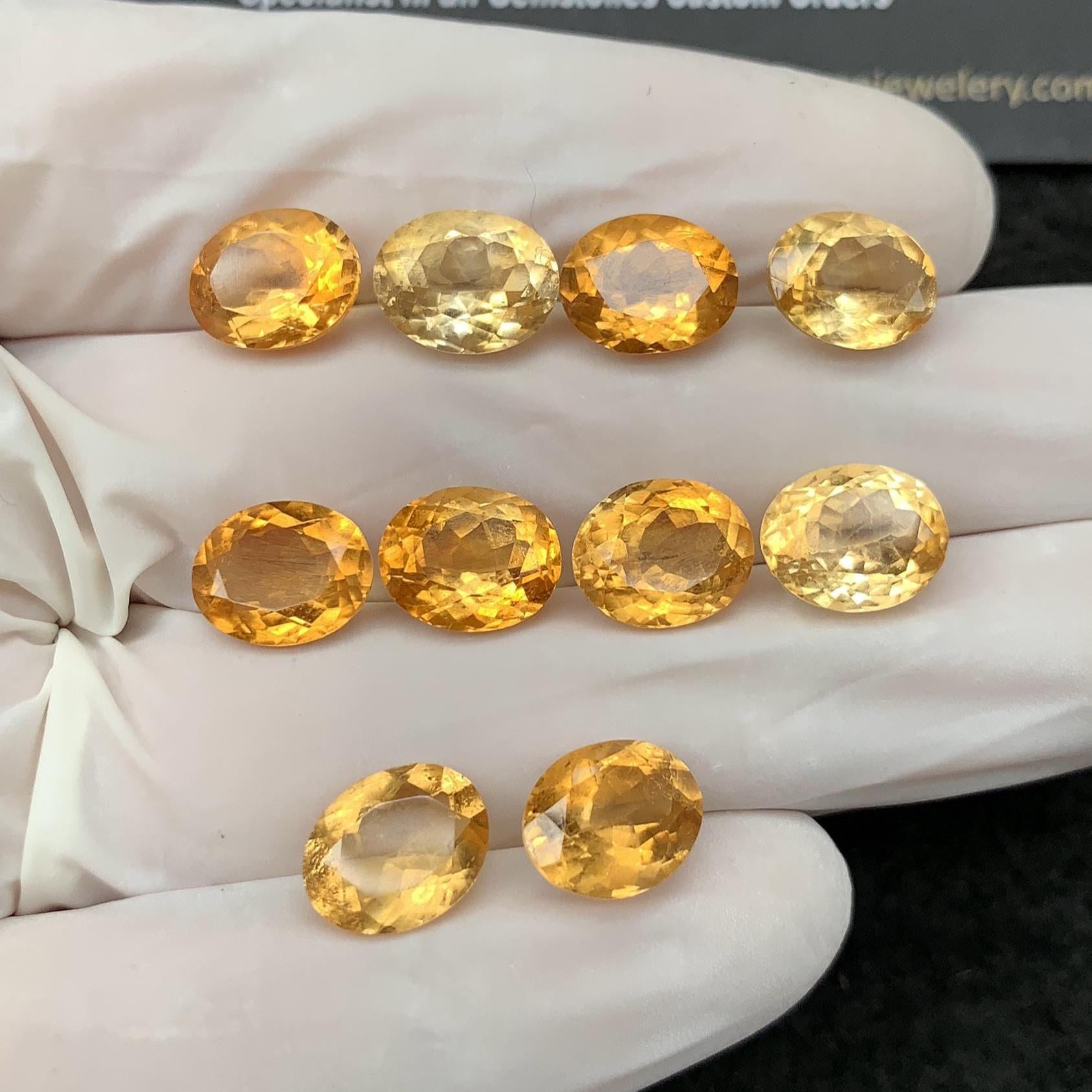 Natural Citrine Gemstone Citrine Faceted Cut Oval Shape Gemstones High Quality Stones 10x8 MM 10 Pcs Jewelry Supply SM24305