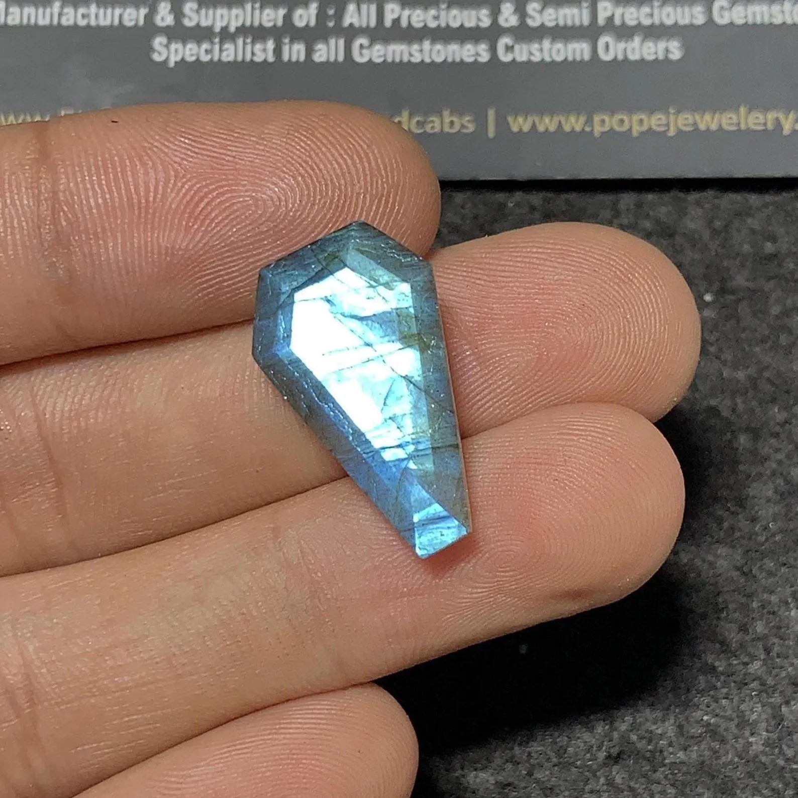 Labradorite Gemstone Natural Labradorite Faceted Cut Coffin Shape Gemstone 23x14x6 MM 1 Pieces High Quality Wholesale gems SM23444
