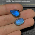 Labradorite Gemstone Natural Labradorite Faceted Cut Mix Shape Gemstone 16-17 MM 2 Pieces High Quality Wholesale gems SM23447