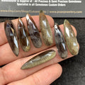 Natural Golden Obsidian Gemstone Rose Cut Pear Shape Golden Obsidian High Quality Gemstone 29-31 MM Size 7 Pc Jewelry Supply SM23462