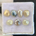 Natural Silverite Gemstone Fancy Cabochons Silverite Rose Cut Fancy High Quality Gemstone 7-10 MM 7 Pcs Jewelry Supply SM24321