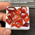 Natural Hessonite Garnet Gemstone Step Cut Mix Shape 11-18 MM 12 Pcs Hessonite Garnet High Quality Gemstone Wholesalegems SM23464
