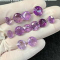 Natural Amethyst Gemstone Amethyst Faceted Cut Round Shape High Quality Gems Supply 8-11 MM 12 Pc-High Quality Wholesale Gems SM23476