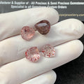 Natural Super Seven Gemstone Super Seven Faceted Cut Heart Shape High Quality Gemstone 10-11 MM Size 4 Pc-Jewelry Supply SM23482