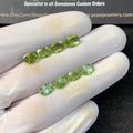 Natural Peridot Gemstone Cuts Peridot Faceted Cut Gemstone Peridot Faceted Cut Oval Shape 7-8 MM 8 Pcs-Jewelry Supply SM23499