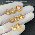 Natural Citrine Gemstone Citrine Faceted Cut Round Shape Gemstones High Quality Stones 9-10 MM 8 Pcs Jewelry Supply SM23511