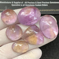 Natural Ametrine Gemstone Ametrine Rose Cut Mix Shape 17-28 MM 6 Pcs High Quality Gemstone Wholesale gems SM23523
