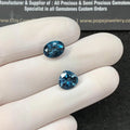 Natural London Blue Topaz Gemstone London Faceted Cut Mix Shape 9-10 MM 2 Pcs High Quality Gemstone Wholesale gems SM23529