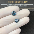 Natural London Blue Topaz Gemstone London Faceted Cut Mix Shape 9-10 MM 2 Pcs High Quality Gemstone Wholesale gems SM23530