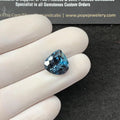 Natural London Blue Topaz Gemstone London Faceted Cut Heart Shape 13x13x8 MM 1 Pcs High Quality Gemstone Wholesale gems SM23533