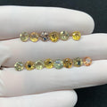 Natural Padparadscha Sapphire Gemstone Faceted Cut Round Shape Cuts High Quality Loose Gemstone 4-5 MM 14 Pcs Jewelry Supply SM24328