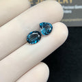 Natural London Blue Topaz Gemstone Faceted Cut Mix Shape 8-9 MM 2 Pcs High Quality Gemstone Wholesale gems SM24373