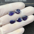 Blue Sapphire Gemstone Blue Sapphire Faceted Cut Pear Shape 10-11  MM 5 Pcs High Quality Wholesale gems SM23546