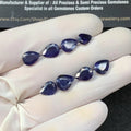 Blue Sapphire Gemstone Blue Sapphire Faceted Cut Pear Shape 8-10 MM 8 Pcs High Quality Wholesale gems SM23547