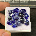 Thailand Blue Sapphire Gemstone Blue Sapphire Rose Cut Pear Shape 9-13  MM 14 Pcs High Quality Wholesale gems SM23552