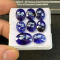 Thailand Blue Sapphire Gemstone Blue Sapphire Rose Cut Oval Shape 11-15  MM 8 Pcs High Quality Wholesale gems SM23556