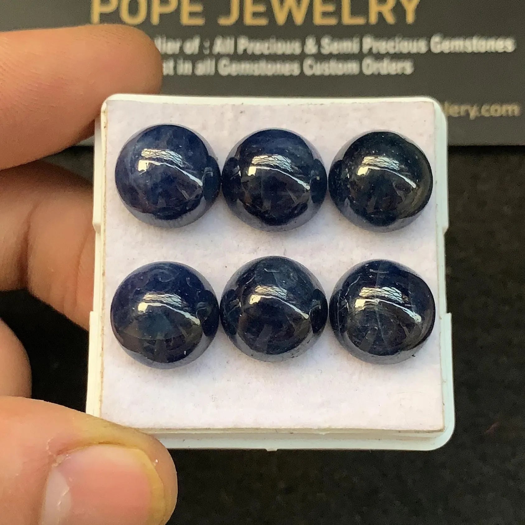 Natural Blue Sapphire Gemstone Blue Sapphire Smooth Round Shape 12 MM 6 Pcs High Quality Wholesale gems SM23560